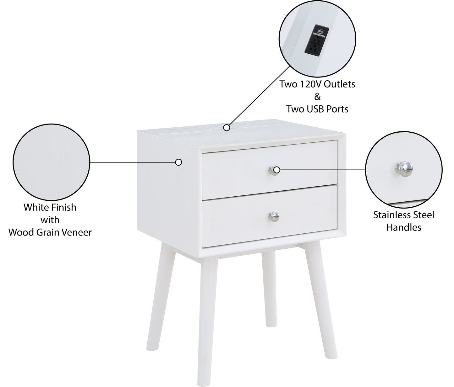 oliver white night stand white