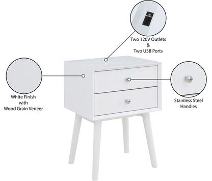 Oliver White Night Stand White