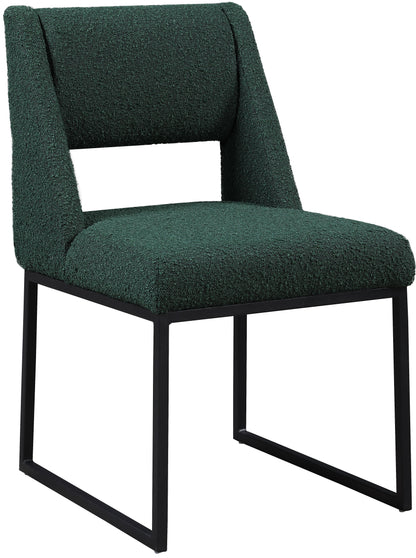 Mykonos Green Boucle Fabric Dining Chair C