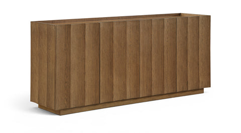 Lennox Brown Oak Veneer And Solid Wood Sideboard / Buffet, 1 Piece