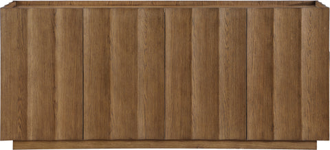 Lennox Brown Oak Veneer And Solid Wood Sideboard / Buffet, 1 Piece