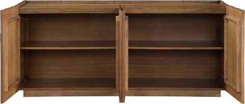 Lennox Brown Oak Veneer And Solid Wood Sideboard / Buffet, 1 Piece