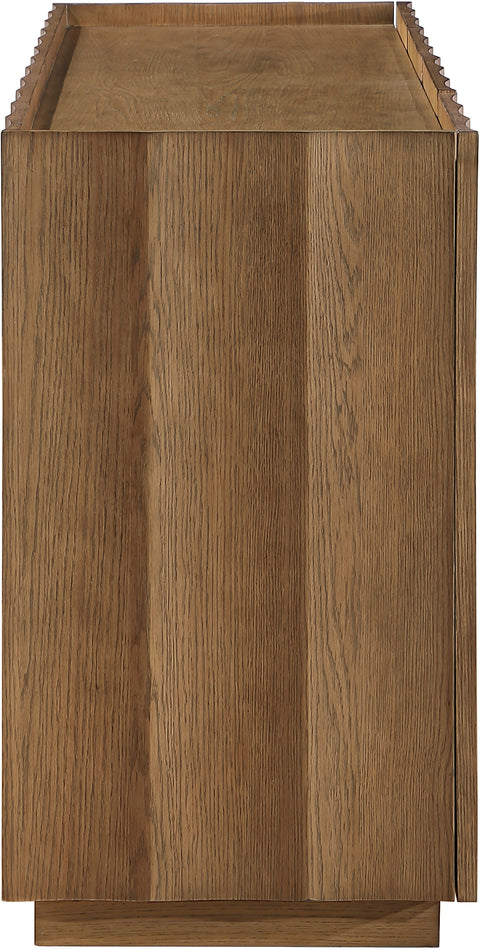 Lennox Brown Oak Veneer And Solid Wood Sideboard / Buffet, 1 Piece