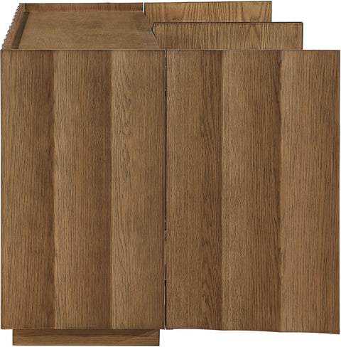 Lennox Brown Oak Veneer And Solid Wood Sideboard / Buffet, 1 Piece