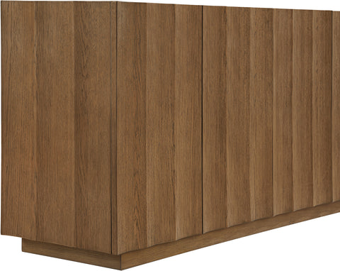 Lennox Brown Oak Veneer And Solid Wood Sideboard / Buffet, 1 Piece