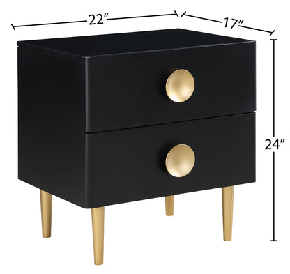 Pop Black Night Stand NS