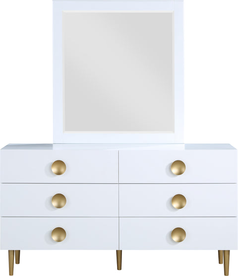 Darcy White Wood Veneer Dresser, 1 Piece