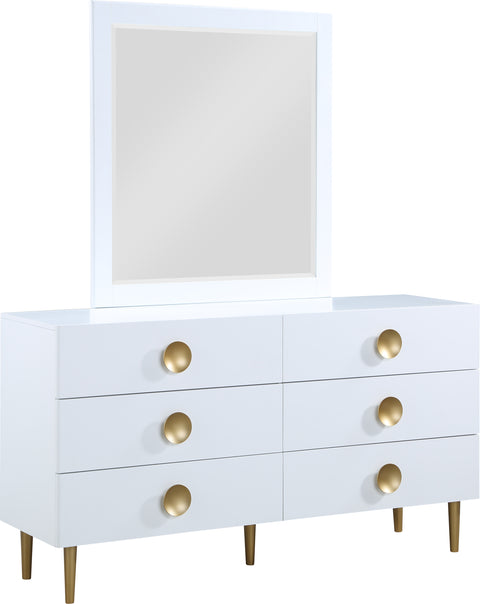 Darcy White Wood Veneer Dresser, 1 Piece