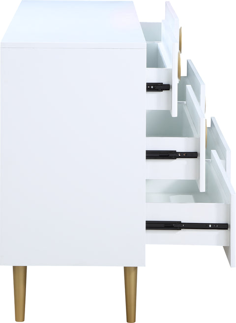Darcy White Wood Veneer Dresser, 1 Piece