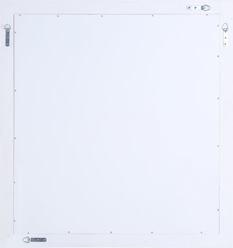 Darcy 36" White Wood Veneer Frame Mirror, 1 Piece