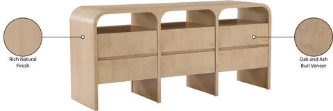 Lennox Natural Solid Wood And Veneer Dresser, 1 Piece