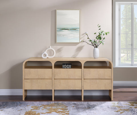 Lennox Natural Solid Wood And Veneer Dresser, 1 Piece