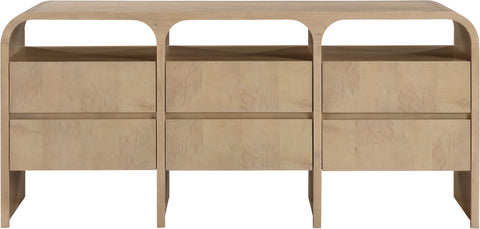 Lennox Natural Solid Wood And Veneer Dresser, 1 Piece