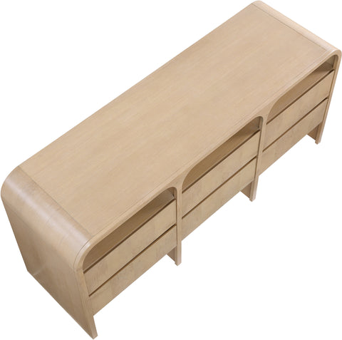 Lennox Natural Solid Wood And Veneer Dresser, 1 Piece