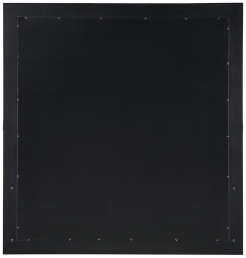 Rhea 36" Black Wood Veneer Frame Mirror, 1 Piece