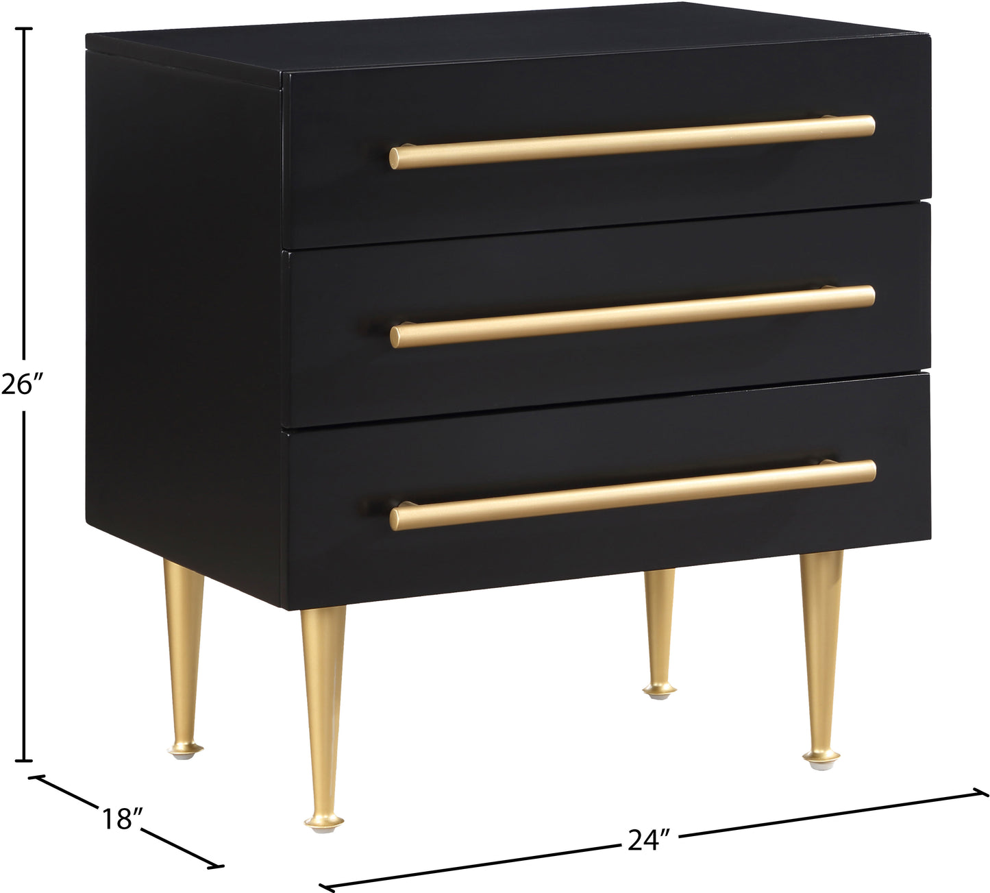 sherwood black night stand ns