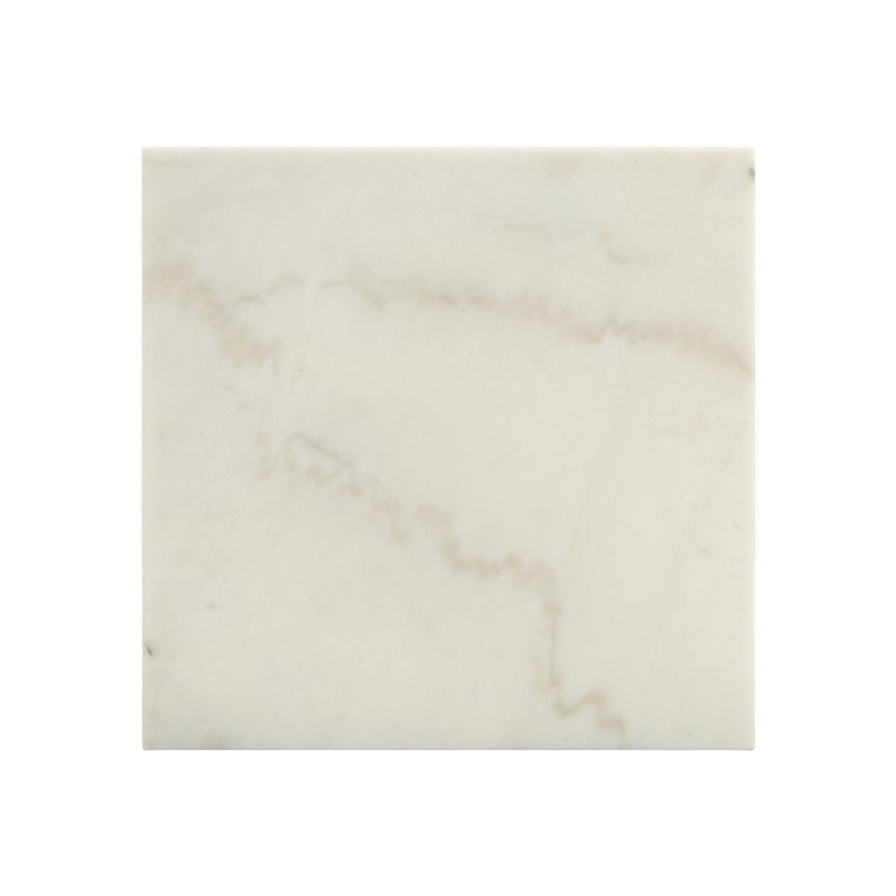 jairo end table, white marble top & black finish