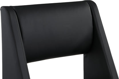 Mykonos Black Faux Leather Dining Chair C