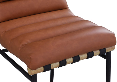 Hannah Cognac Faux Leather Bar Stool C