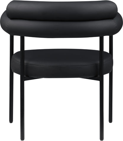 Santorini Black Vegan Leather Dining Chair