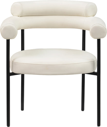 Santorini Cream Vegan Leather Dining Chair