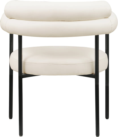 Santorini Cream Vegan Leather Dining Chair