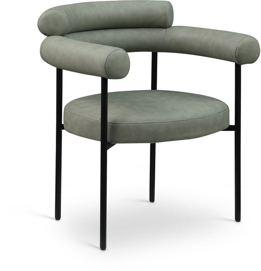 Santorini Green Vegan Leather Dining Chair