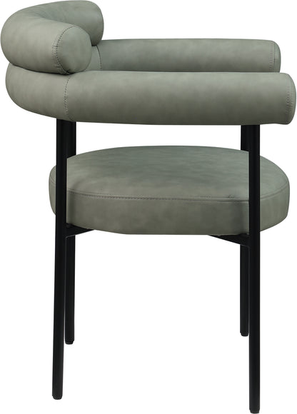 Santorini Green Vegan Leather Dining Chair