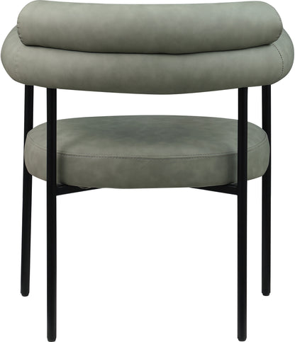 Santorini Green Vegan Leather Dining Chair