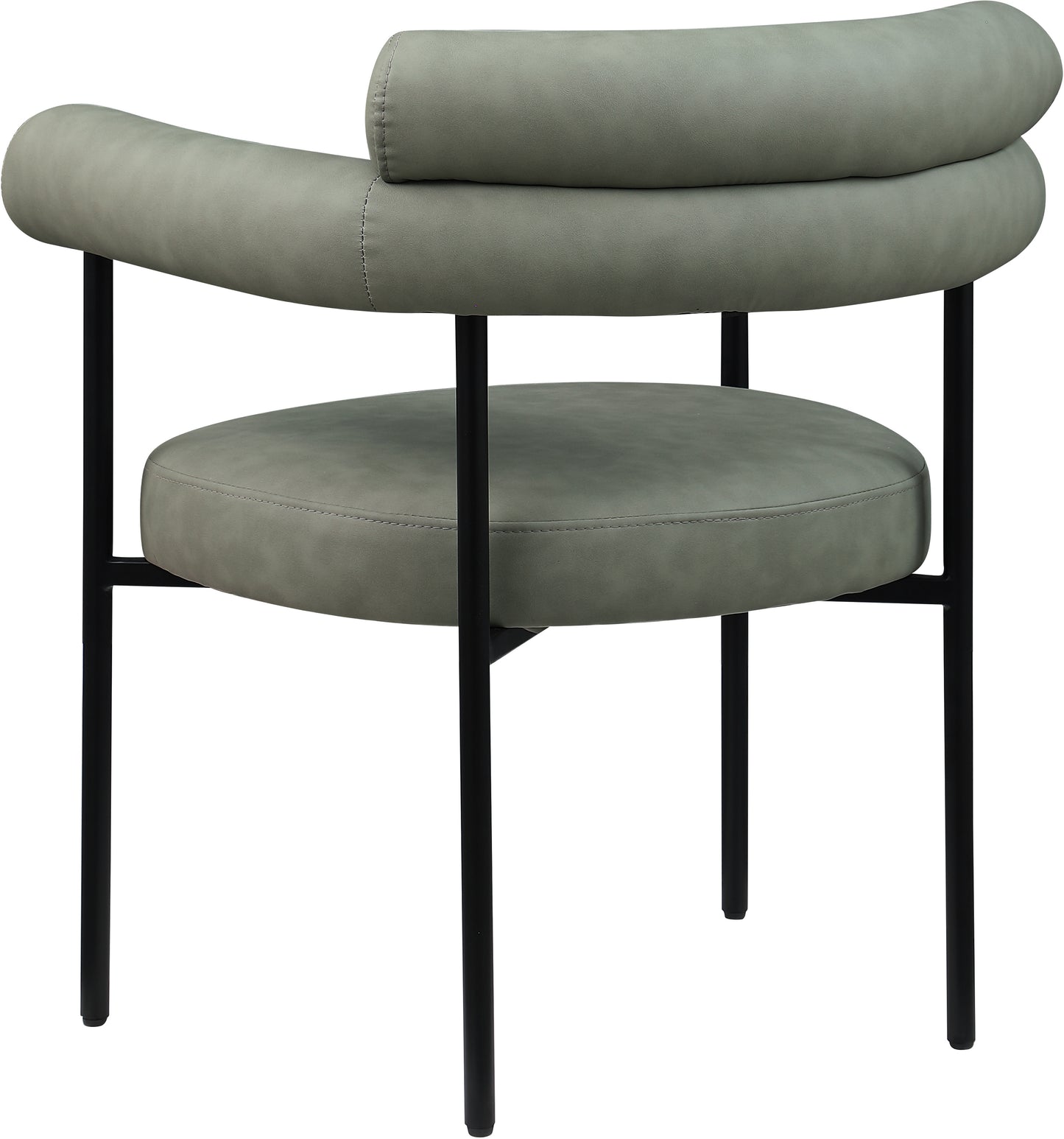 santorini green vegan leather dining chair