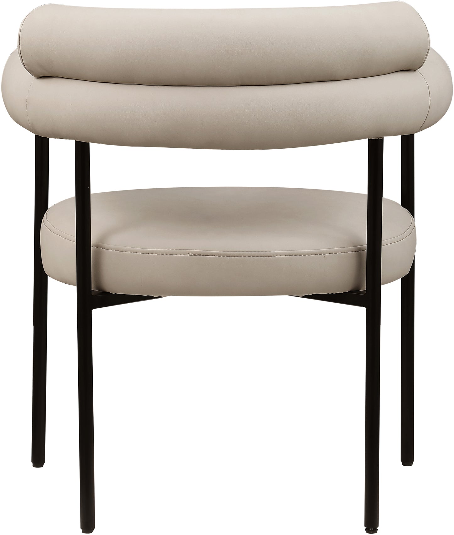 santorini taupe vegan leather dining chair