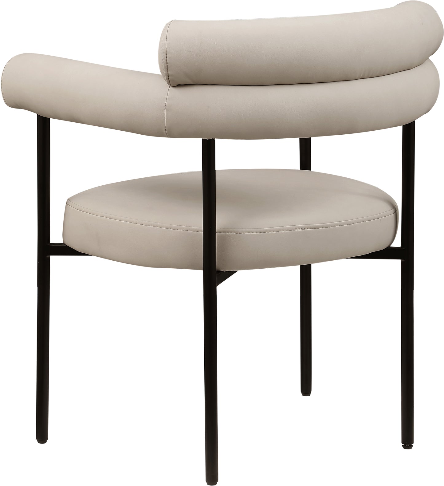 santorini taupe vegan leather dining chair