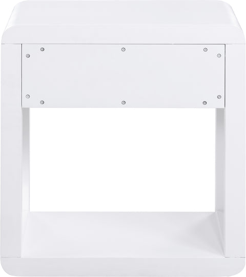 Florence 24" White Poplar Wood And Natural Cane Nightstand, 1 Piece