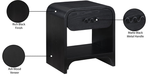 Bellissimo Black Night Stand / Side Table NS