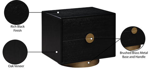 Anastasia Black Night Stand / Side Table NS