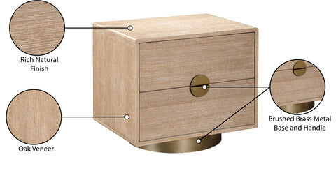 Anastasia Natural Night Stand / Side Table NS