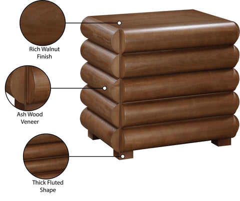 Larchwood Walnut Night Stand / Side Table NS