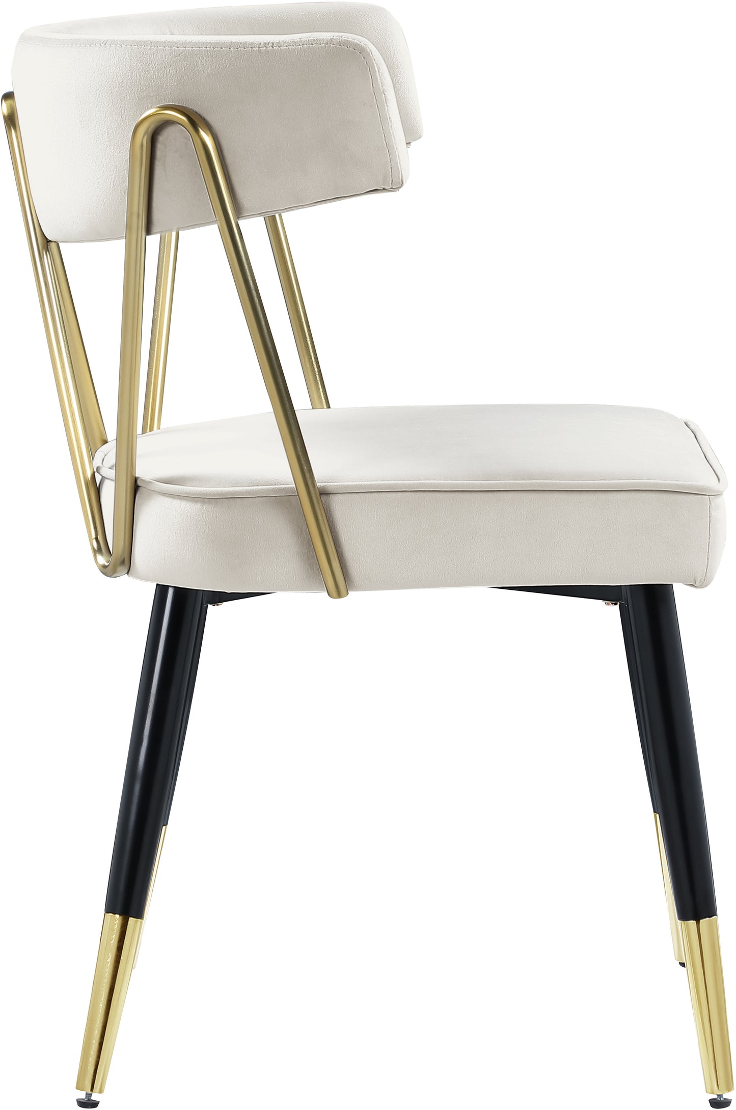 starburst cream velvet dining chair c