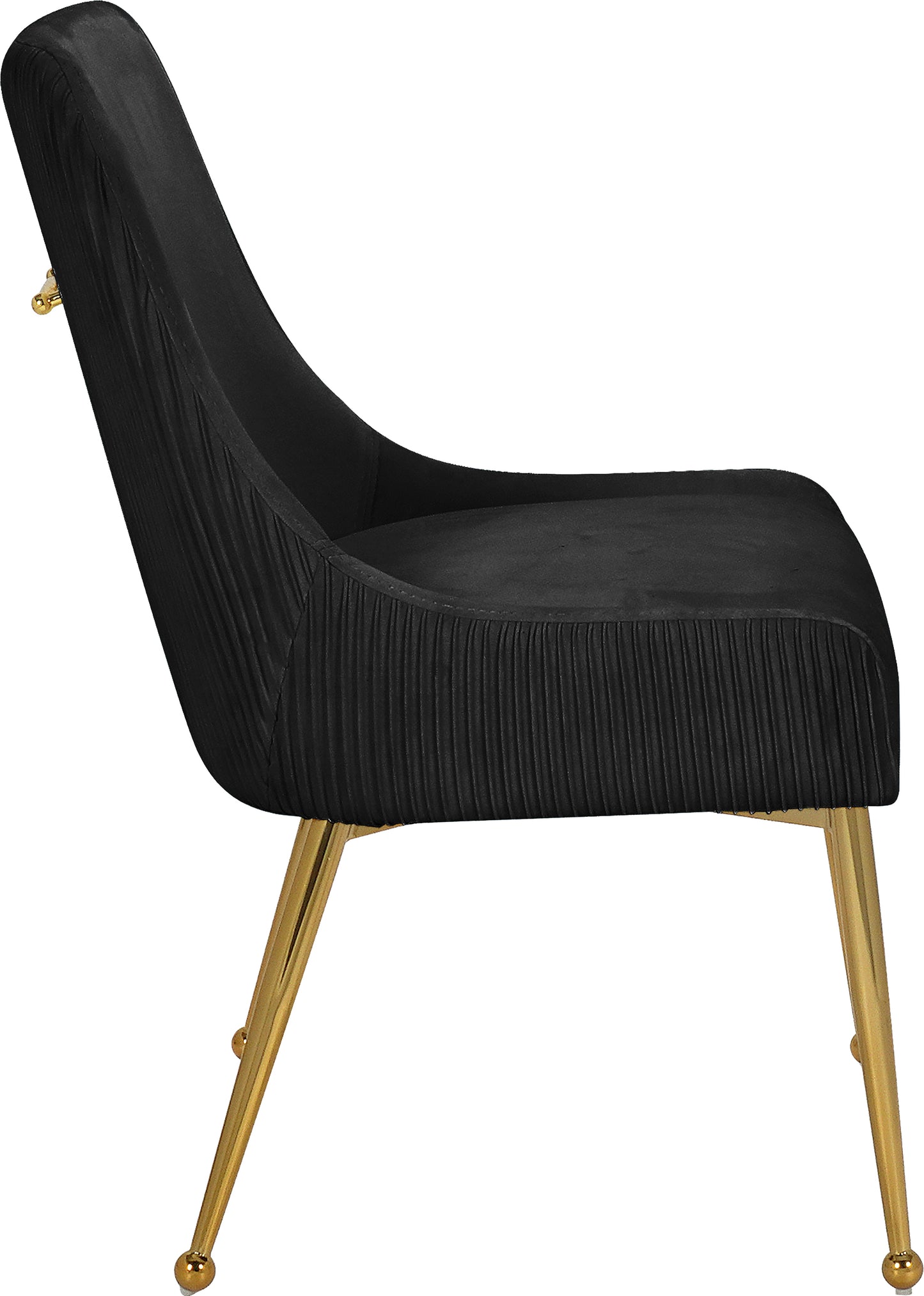 jace black velvet dining chair