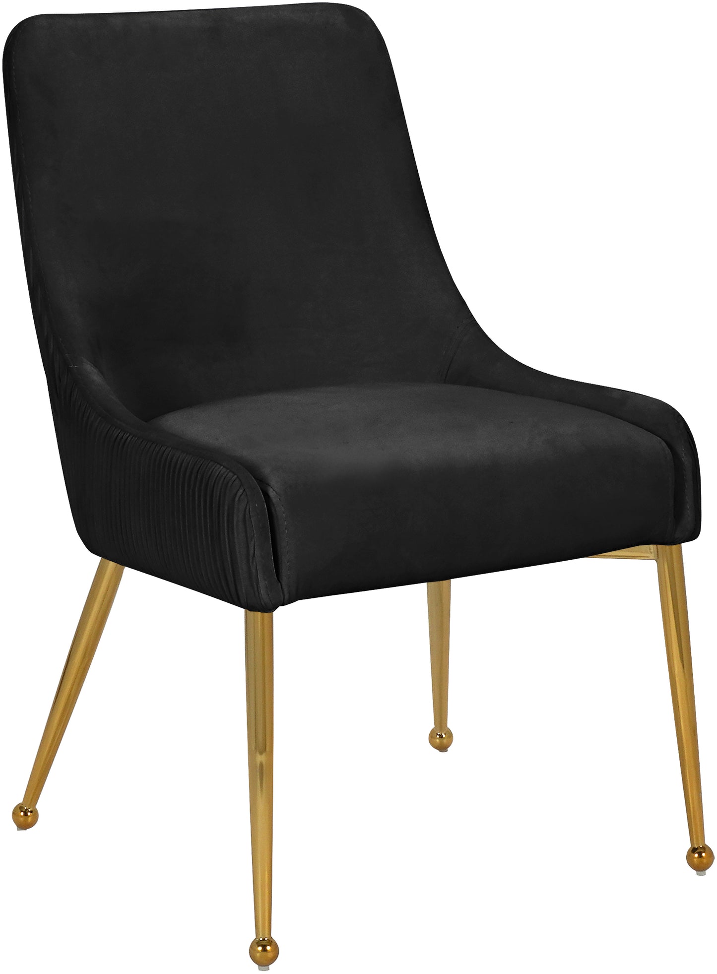 jace black velvet dining chair