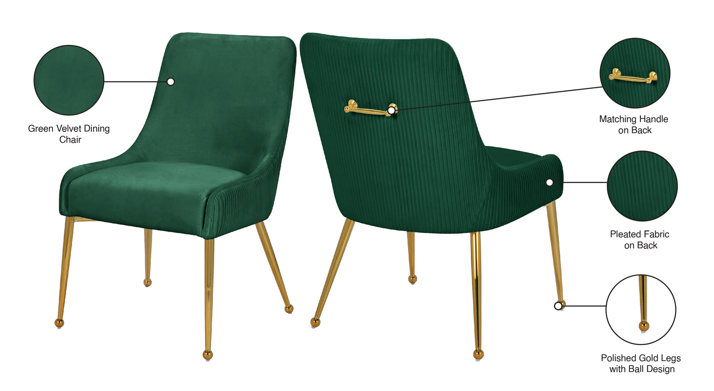 jive green velvet dining chair green