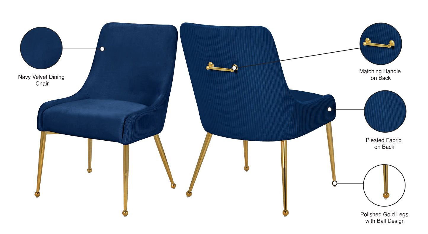 jive navy velvet dining chair navy