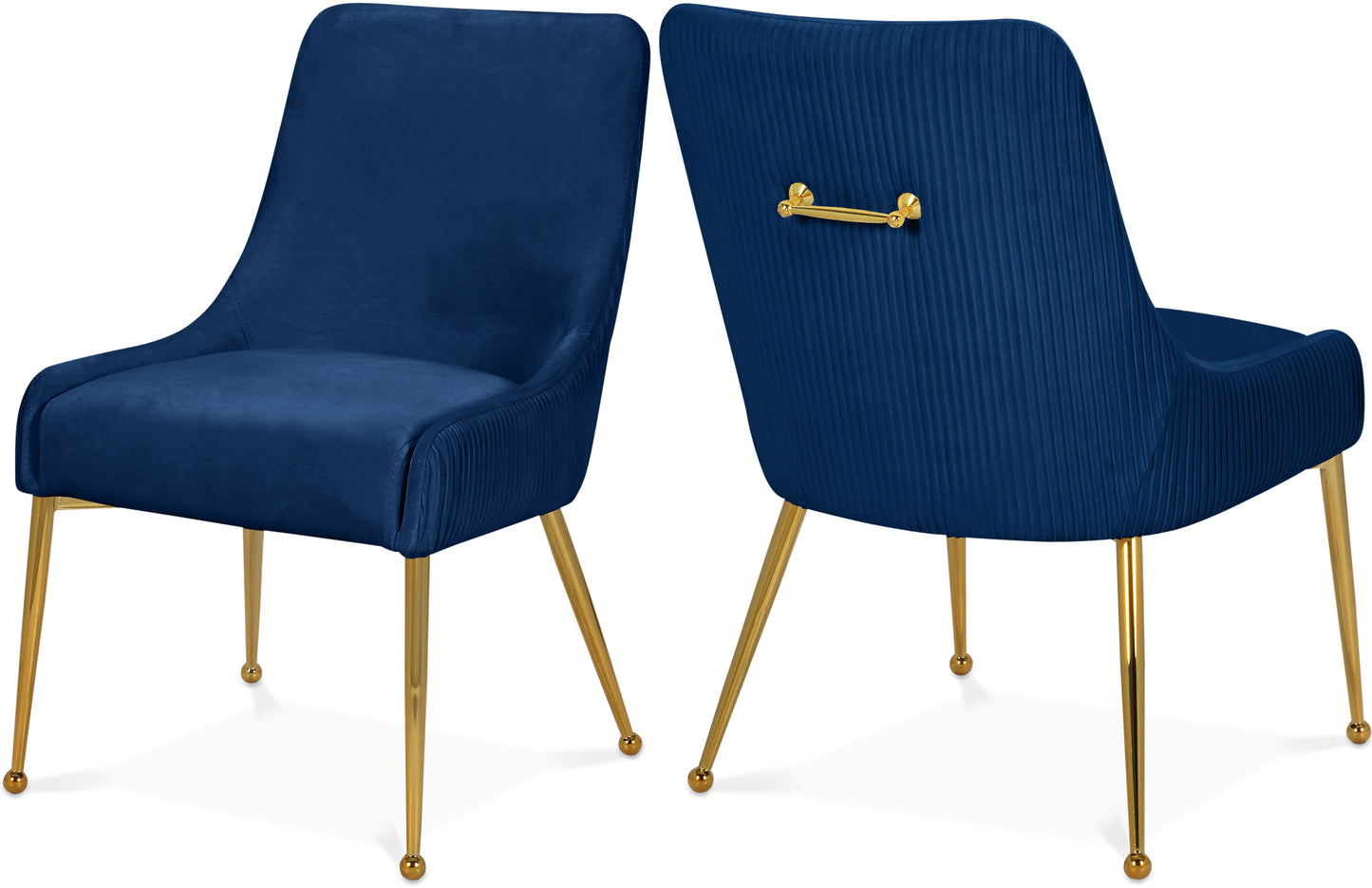 jace navy velvet dining chair