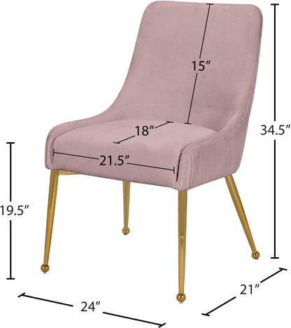 Jive Pink Velvet Dining Chair Pink