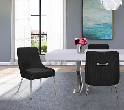 Jive Black Velvet Dining Chair Black