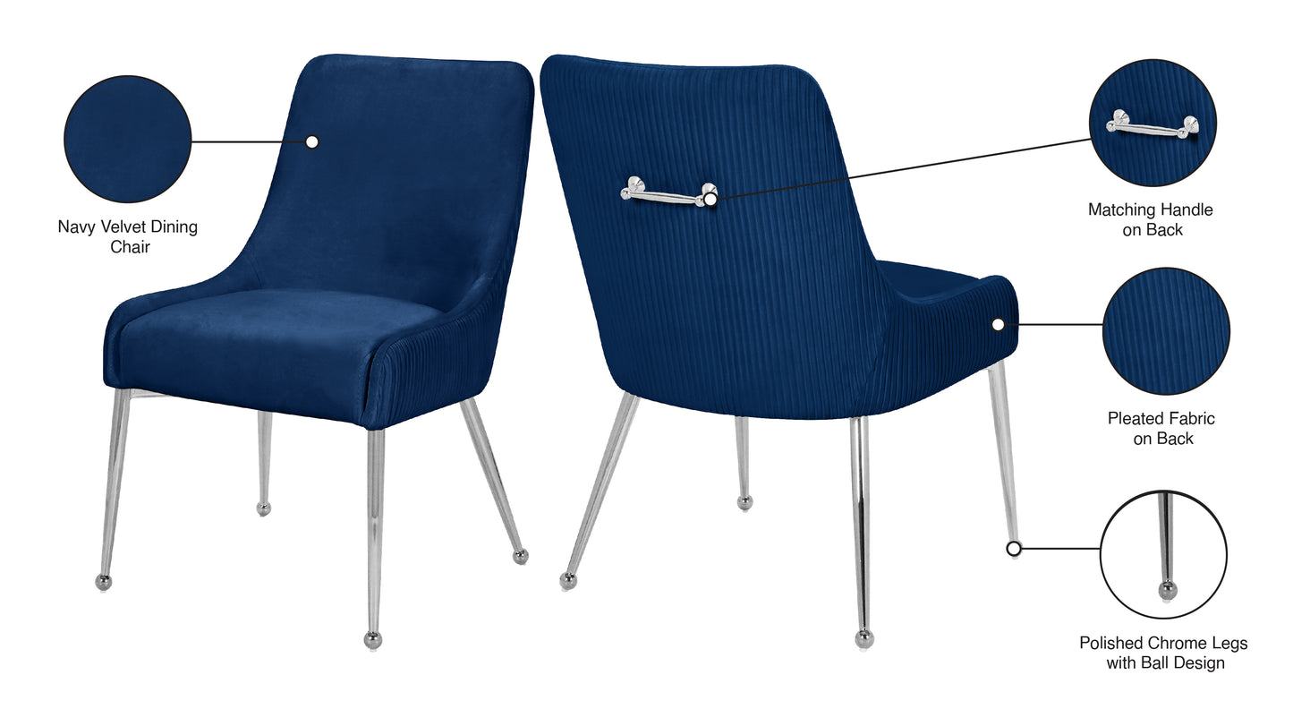 jive navy velvet dining chair navy