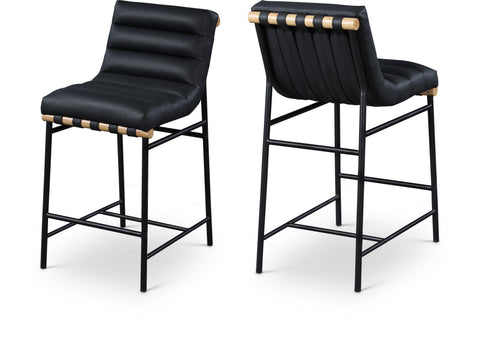 Lennox Black Boucle Fabric Upholstered Counter Stool, 1 Piece (Style 2)