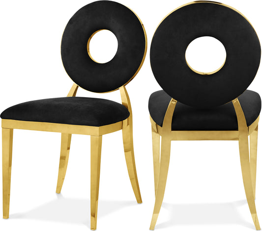 Waldorf Black Velvet Dining Chair