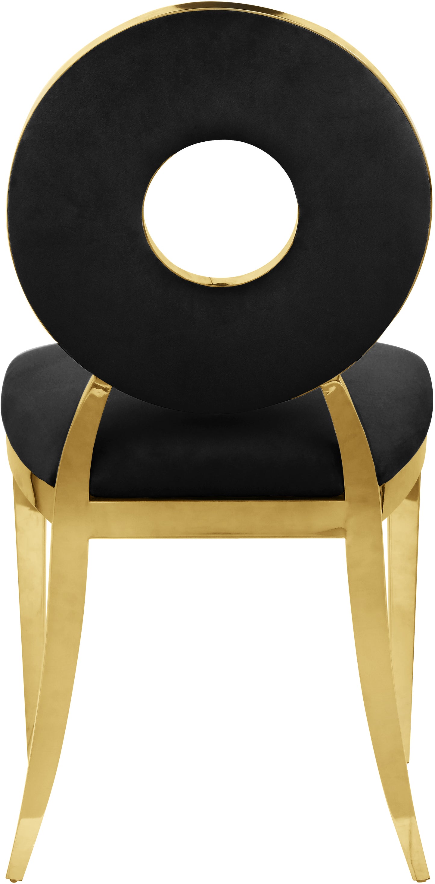 waldorf black velvet dining chair