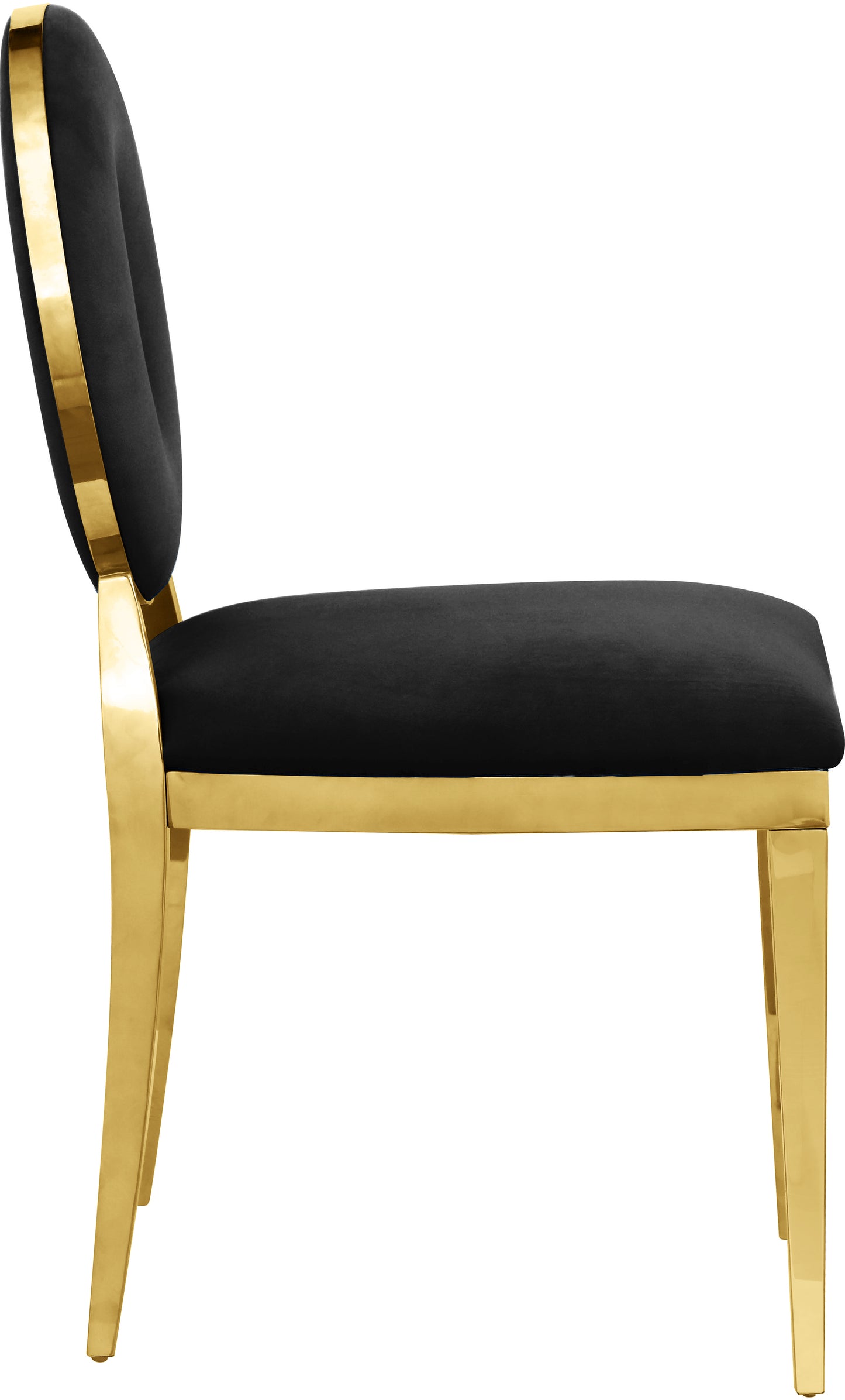 waldorf black velvet dining chair